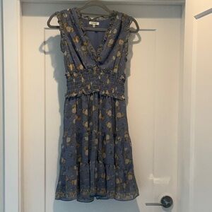 Floral Blue and Yellow Dress